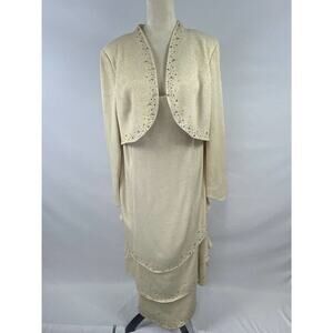 Elegant Cream Mini Dress with Jacket